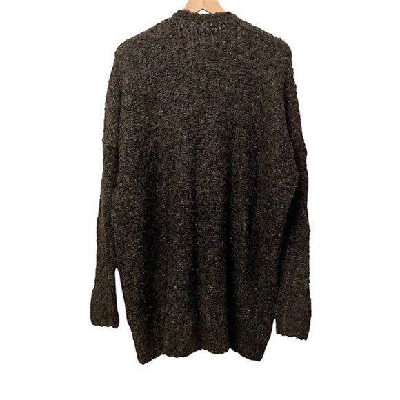 Free People Oversized Boucle Cardi Sweater XS Grey Alpaca Blend - Picture 4 of 10